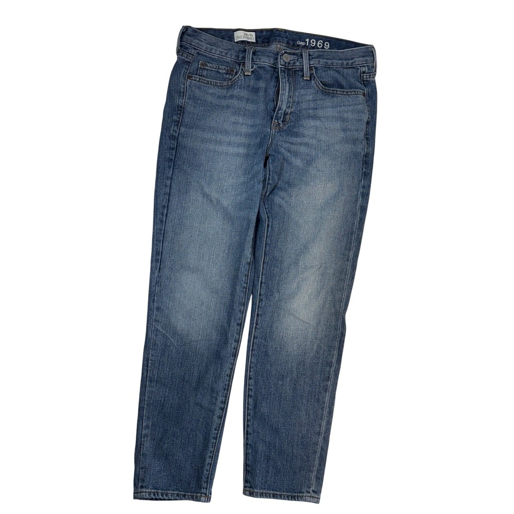 GAP Sexy Boyfriend Jeans Womens 28/6 Blue Denim Mid Rise Stretch 1969